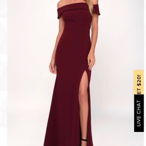 Lulus Maroon Maxi Dress - size medium